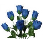 12 Blue Roses 2 Stems Silk Bud Roses Centerpiece Flower Wedding Flower Bouquets 